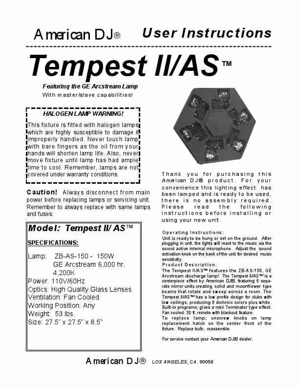 American DJ DJ Equipment Tempest IIAS-page_pdf